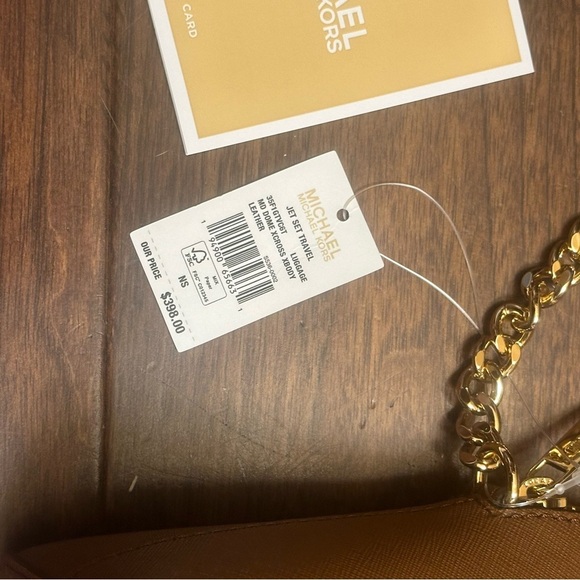 Michael Kors Jet Set Travel Medium Dome Crossbody Bag Purse Luggage Brown NWT - Picture 5 of 14